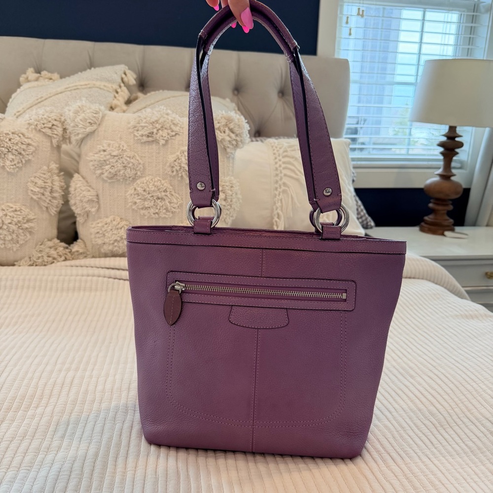Coach Penelope Lavender Pebbled Leather Medium Women's Shoulder Bag L1063-F14683 - Picture 6 of 16